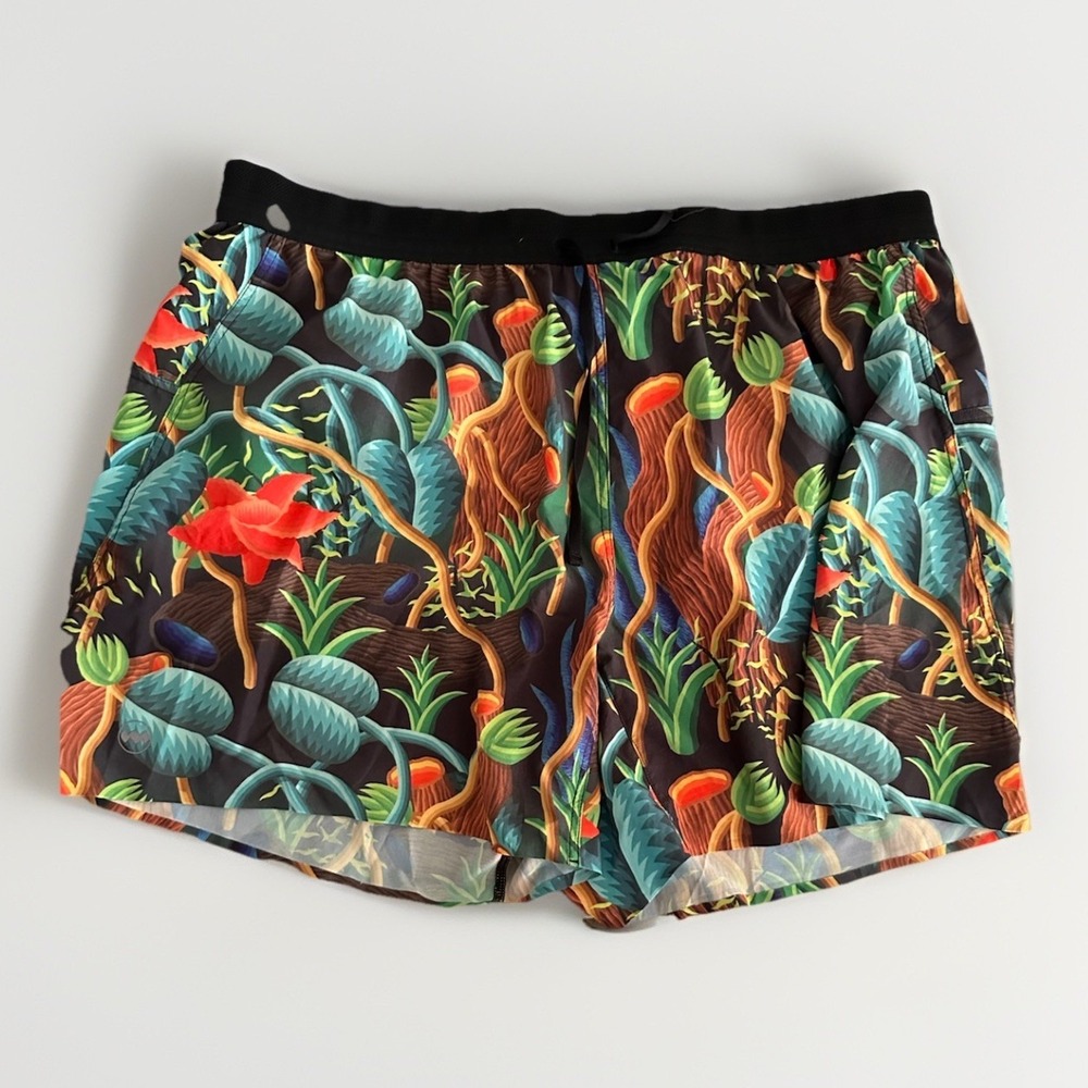 Janji AFO 5" Running Shorts Mens 36 Trail Print‎ Lightweight No Liner